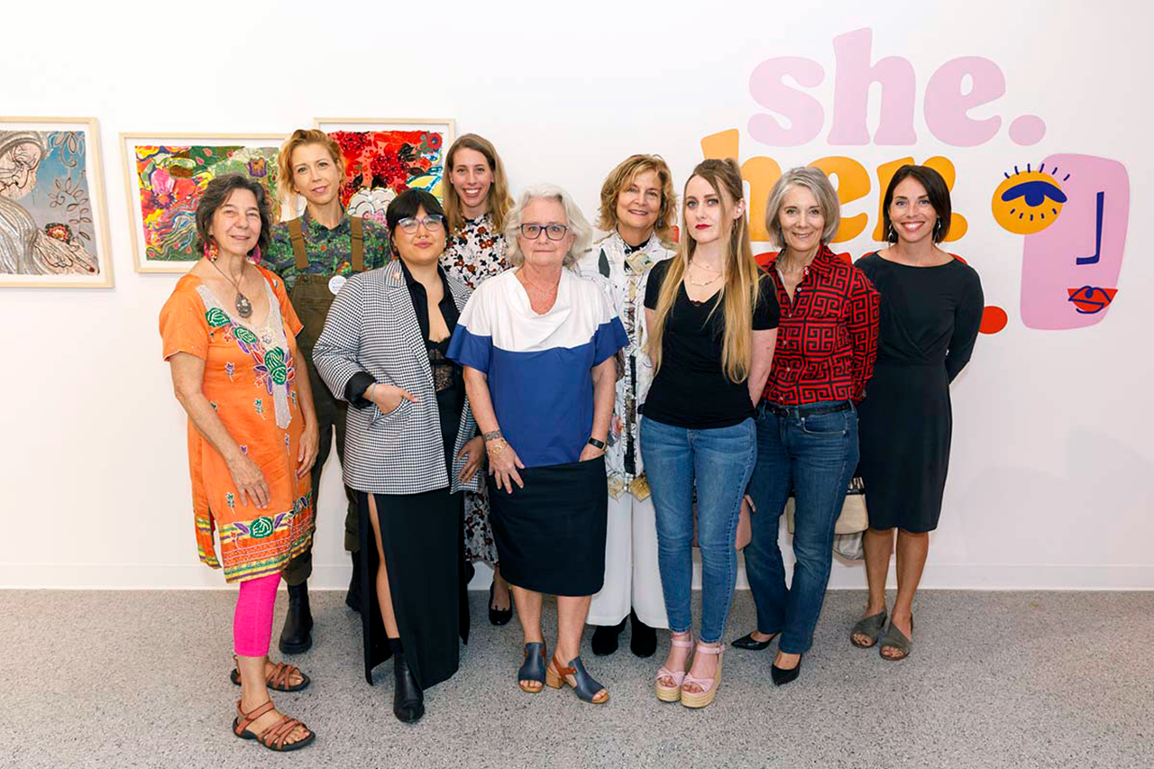 Artists featured in the “She. Her. Hers.” exhibition
